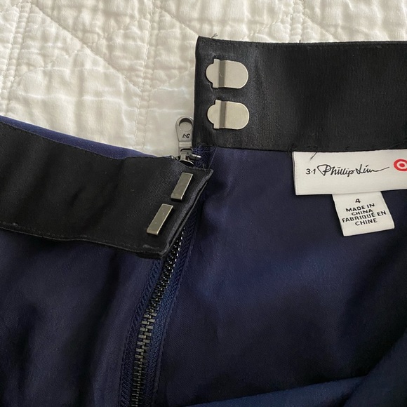 3.1 Phillip Lim Navy Blue Asymmetrical Skirt - Picture 5 of 9